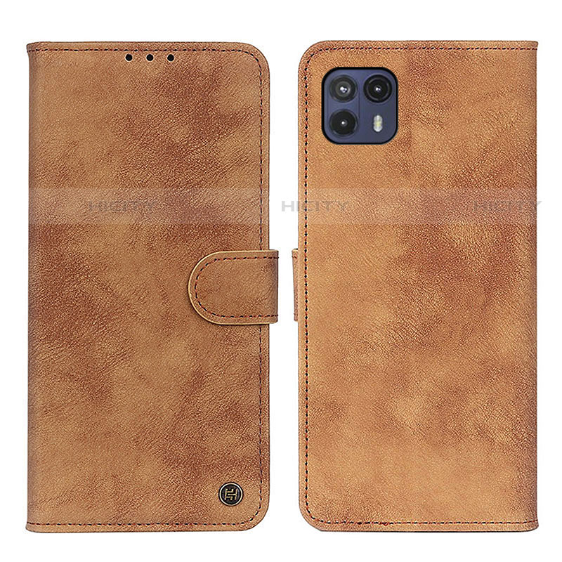 Funda de Cuero Cartera con Soporte Carcasa N06P para Motorola Moto G50 5G Marron