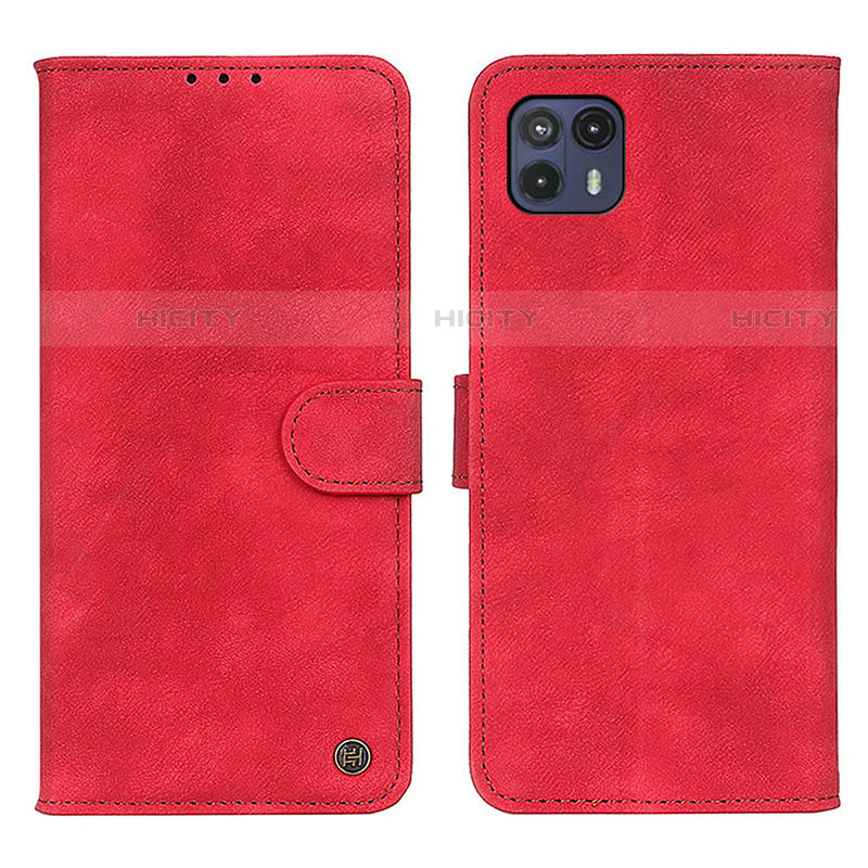 Funda de Cuero Cartera con Soporte Carcasa N06P para Motorola Moto G50 5G Rojo