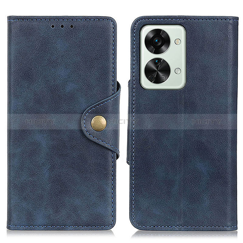 Funda de Cuero Cartera con Soporte Carcasa N06P para OnePlus Nord 2T 5G Azul