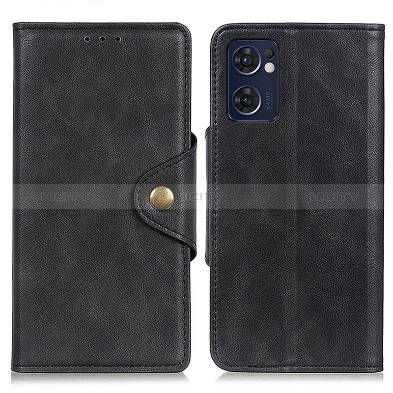 Funda de Cuero Cartera con Soporte Carcasa N06P para OnePlus Nord CE 2 5G Negro