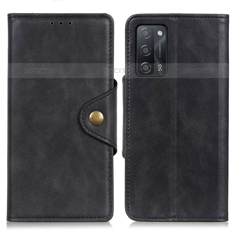 Funda de Cuero Cartera con Soporte Carcasa N06P para Oppo A53s 5G Negro