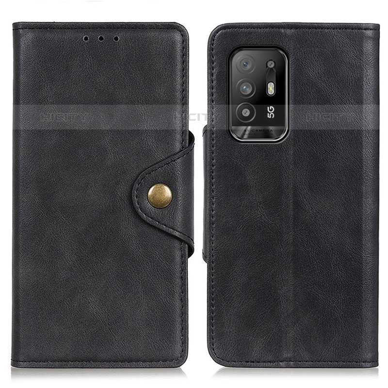 Funda de Cuero Cartera con Soporte Carcasa N06P para Oppo A94 5G Negro