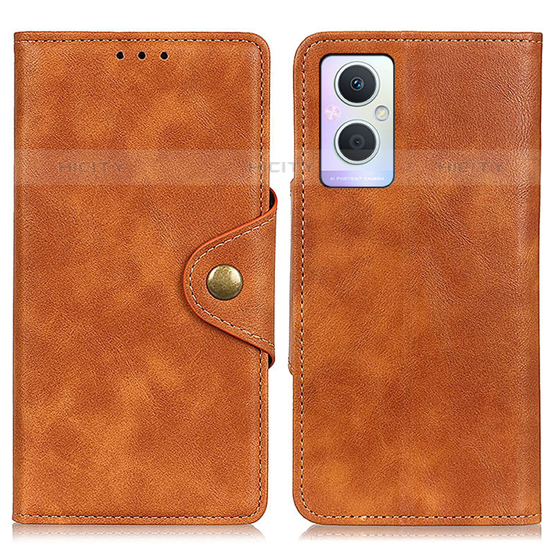 Funda de Cuero Cartera con Soporte Carcasa N06P para Oppo F21 Pro 5G Marron