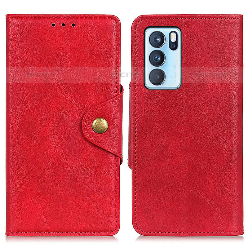 Funda de Cuero Cartera con Soporte Carcasa N06P para Oppo Reno6 Pro 5G India