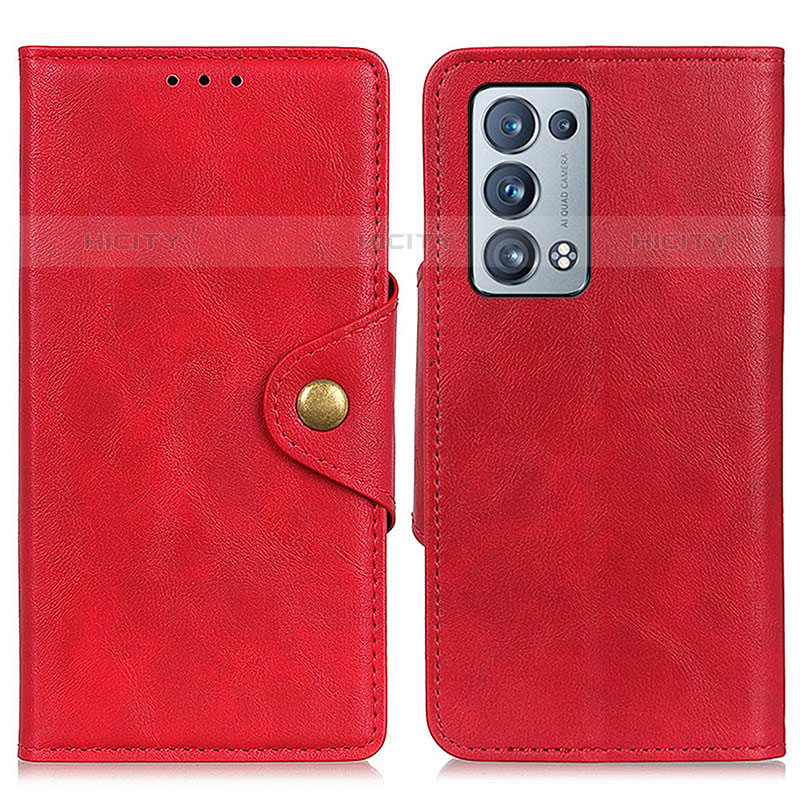 Funda de Cuero Cartera con Soporte Carcasa N06P para Oppo Reno6 Pro+ Plus 5G