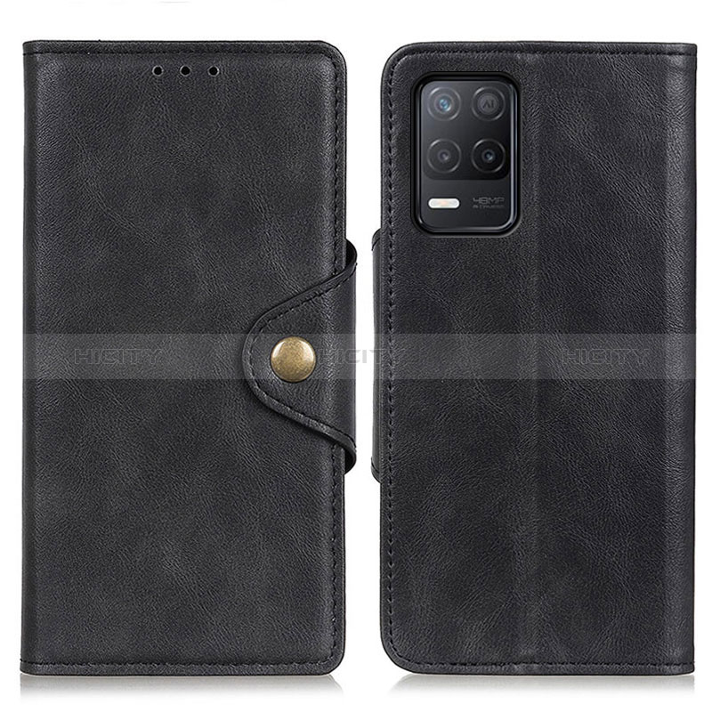 Funda de Cuero Cartera con Soporte Carcasa N06P para Realme 8 5G Negro