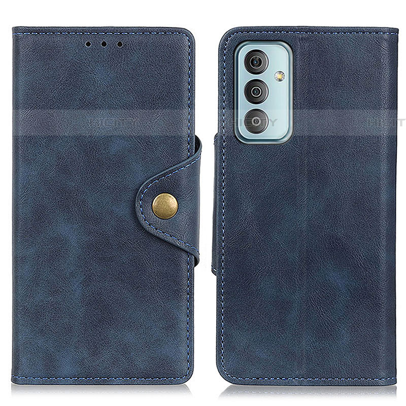 Funda de Cuero Cartera con Soporte Carcasa N06P para Samsung Galaxy F23 5G Azul