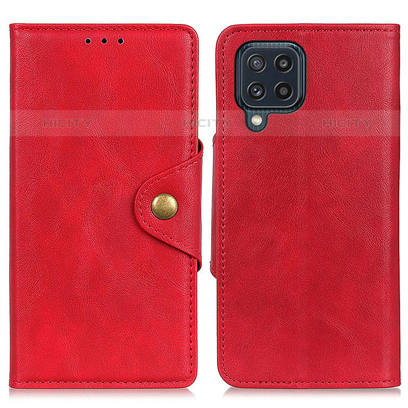 Funda de Cuero Cartera con Soporte Carcasa N06P para Samsung Galaxy M32 4G Rojo