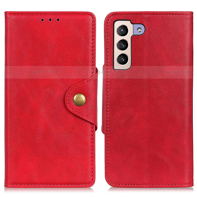 Funda de Cuero Cartera con Soporte Carcasa N06P para Samsung Galaxy S21 Plus 5G Rojo