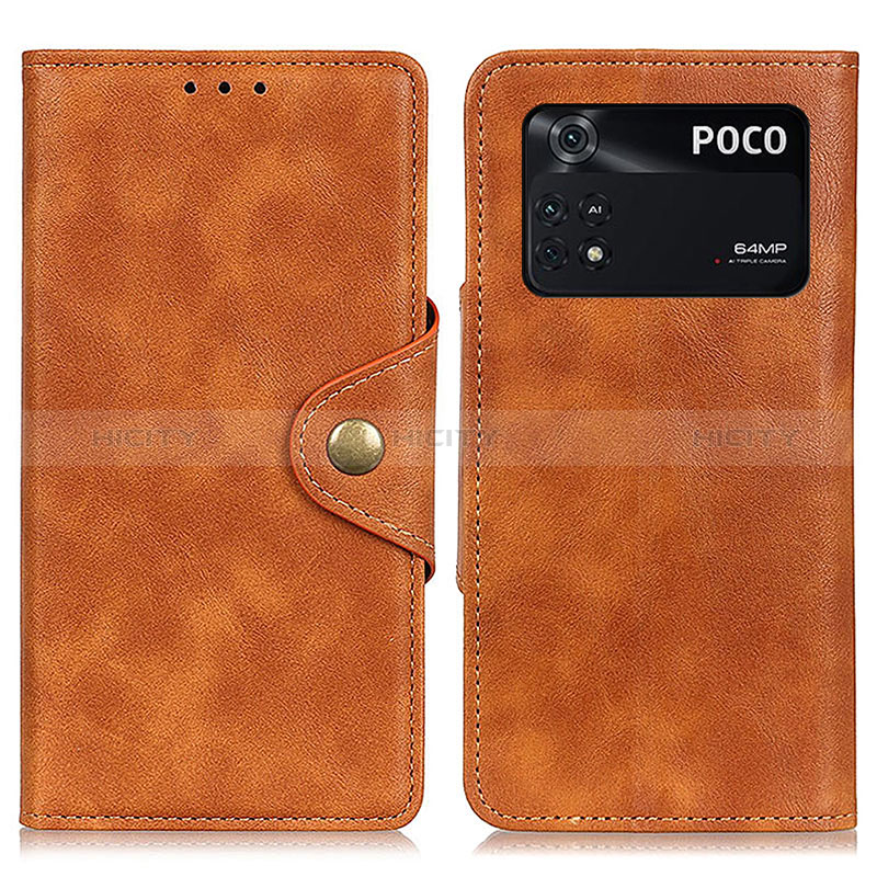 Funda de Cuero Cartera con Soporte Carcasa N06P para Xiaomi Poco M4 Pro 4G