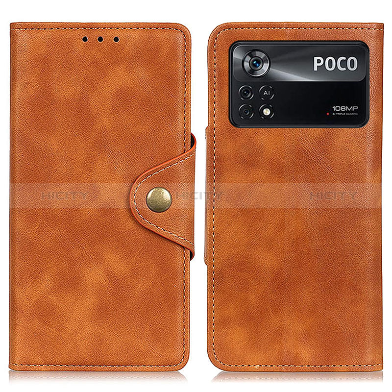 Funda de Cuero Cartera con Soporte Carcasa N06P para Xiaomi Poco X4 Pro 5G