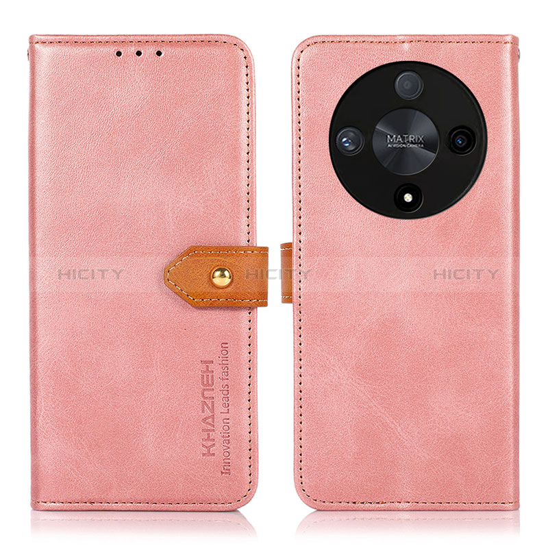 Funda de Cuero Cartera con Soporte Carcasa N07P para Huawei Honor Magic6 Lite 5G Rosa