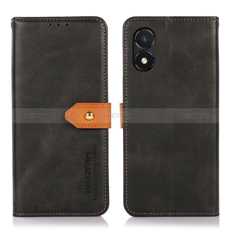 Funda de Cuero Cartera con Soporte Carcasa N07P para Huawei Honor X5 Negro