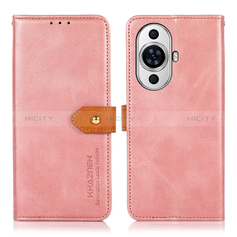 Funda de Cuero Cartera con Soporte Carcasa N07P para Huawei Nova 11 Pro Rosa