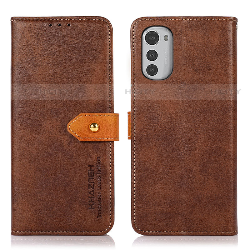 Funda de Cuero Cartera con Soporte Carcasa N07P para Motorola Moto E32