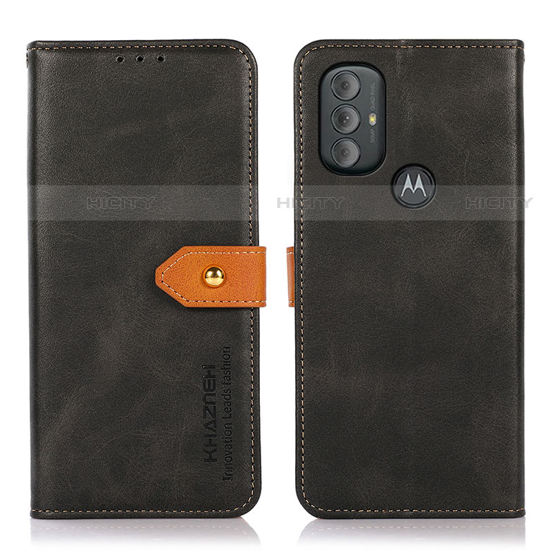 Funda de Cuero Cartera con Soporte Carcasa N07P para Motorola Moto G Play (2023) Negro