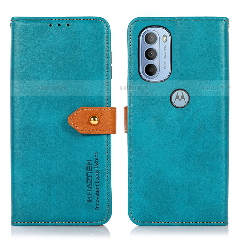 Funda de Cuero Cartera con Soporte Carcasa N07P para Motorola Moto G31