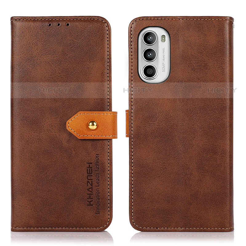 Funda de Cuero Cartera con Soporte Carcasa N07P para Motorola Moto G71s 5G