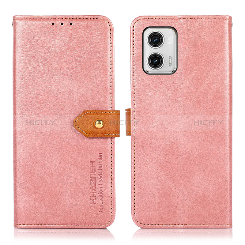 Funda de Cuero Cartera con Soporte Carcasa N07P para Motorola Moto G73 5G