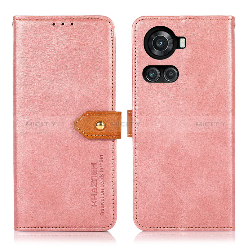 Funda de Cuero Cartera con Soporte Carcasa N07P para OnePlus 10R 5G Rosa