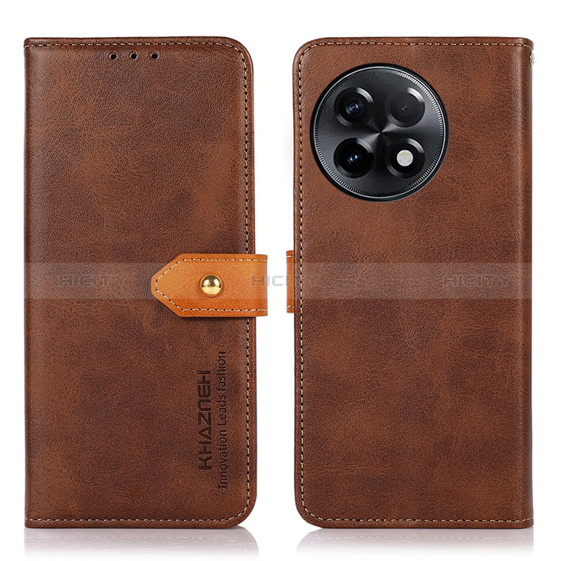 Funda de Cuero Cartera con Soporte Carcasa N07P para OnePlus Ace 2 Pro 5G Marron