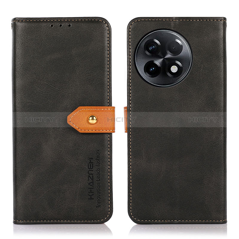 Funda de Cuero Cartera con Soporte Carcasa N07P para OnePlus Ace 2 Pro 5G Negro