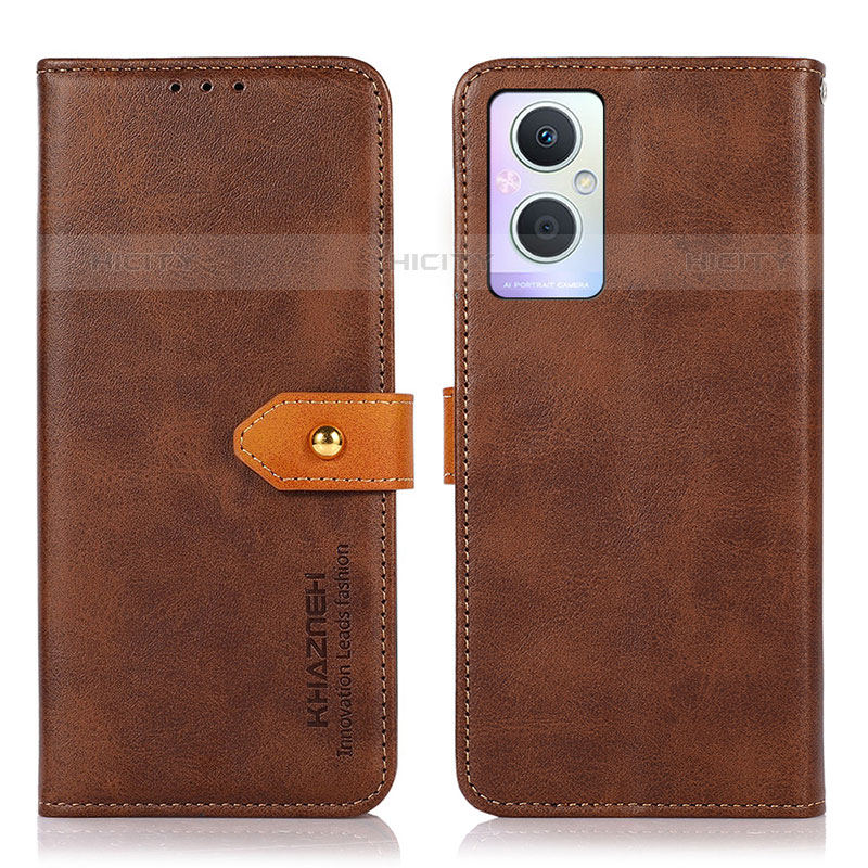 Funda de Cuero Cartera con Soporte Carcasa N07P para OnePlus Nord N20 5G Marron