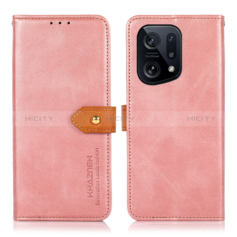 Funda de Cuero Cartera con Soporte Carcasa N07P para Oppo Find X5 5G