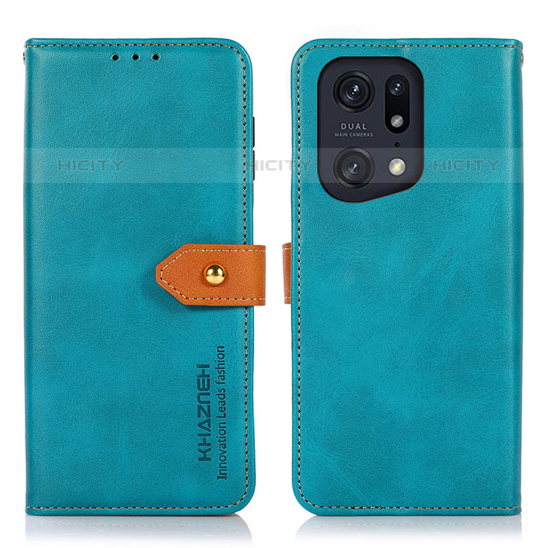 Funda de Cuero Cartera con Soporte Carcasa N07P para Oppo Find X5 Pro 5G