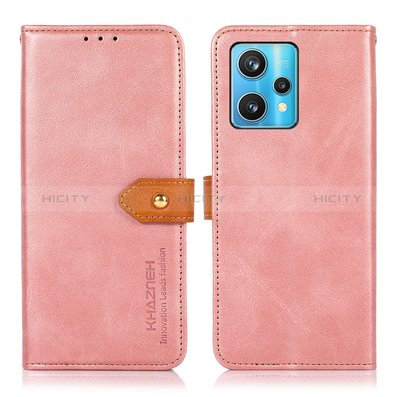 Funda de Cuero Cartera con Soporte Carcasa N07P para Realme 9 4G Rosa