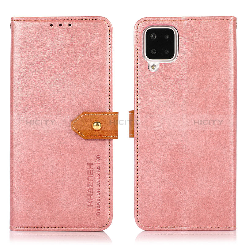 Funda de Cuero Cartera con Soporte Carcasa N07P para Samsung Galaxy A12 Rosa