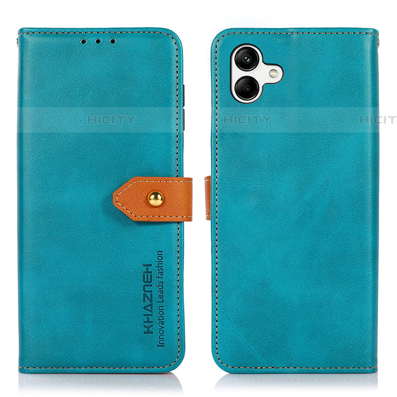 Funda de Cuero Cartera con Soporte Carcasa N07P para Samsung Galaxy F14 5G Cian