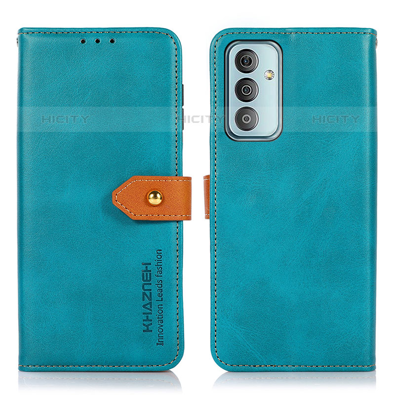 Funda de Cuero Cartera con Soporte Carcasa N07P para Samsung Galaxy M23 5G Cian