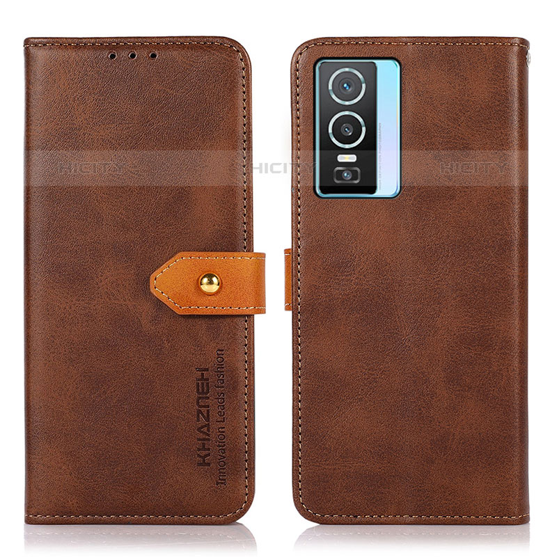 Funda de Cuero Cartera con Soporte Carcasa N07P para Vivo Y74s 5G