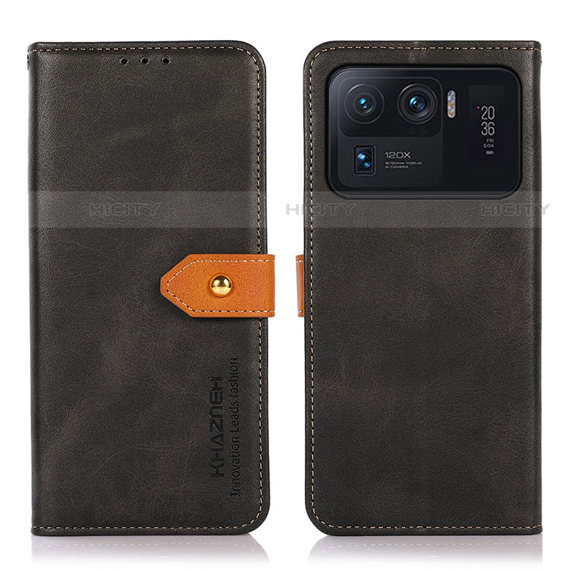 Funda de Cuero Cartera con Soporte Carcasa N07P para Xiaomi Mi 11 Ultra 5G Negro