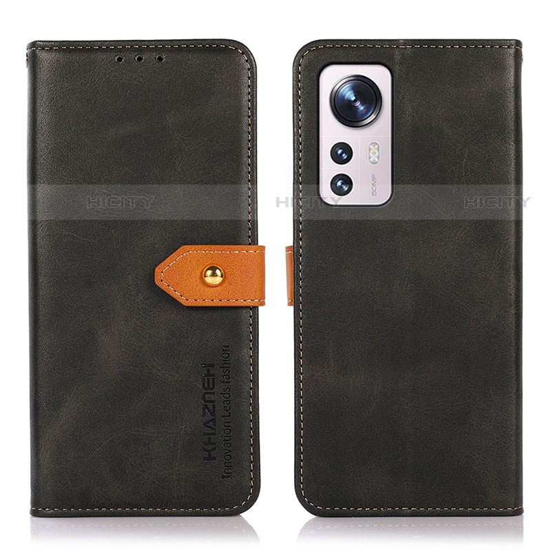 Funda de Cuero Cartera con Soporte Carcasa N07P para Xiaomi Mi 12 Lite 5G Negro