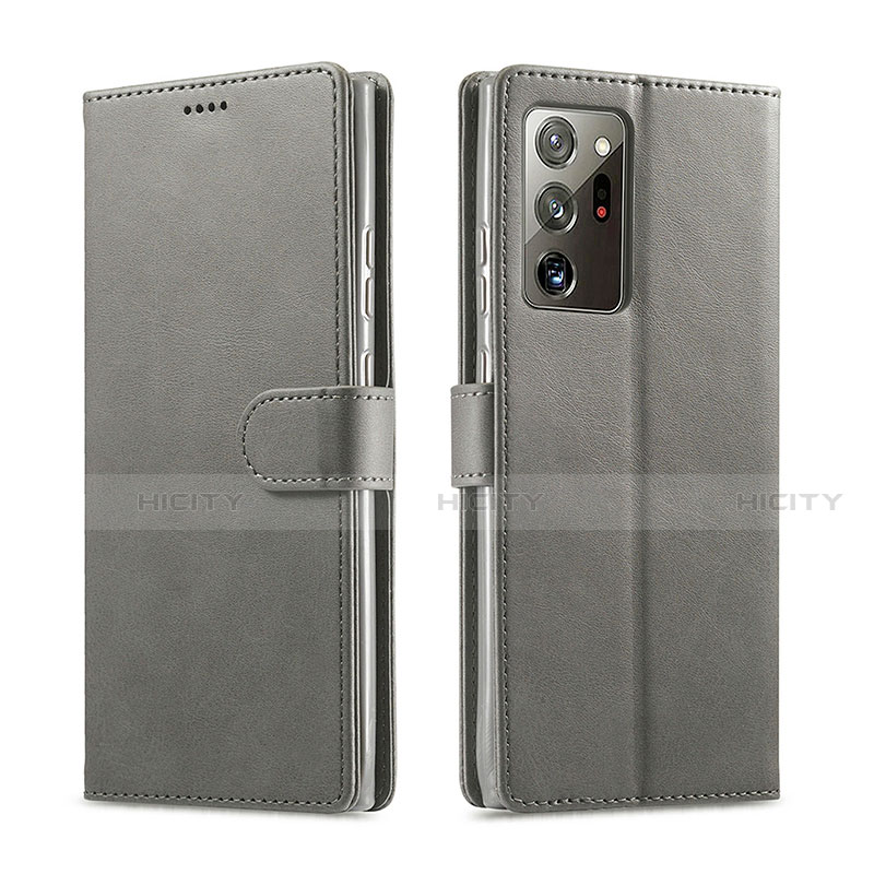 Funda de Cuero Cartera con Soporte Carcasa N08 para Samsung Galaxy Note 20 Ultra 5G Gris