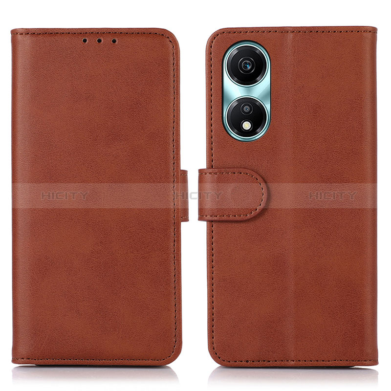 Funda de Cuero Cartera con Soporte Carcasa N08P para Huawei Honor X5 Plus Marron