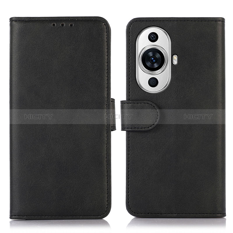 Funda de Cuero Cartera con Soporte Carcasa N08P para Huawei Nova 11 Ultra Negro