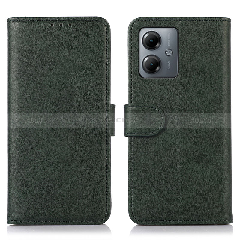 Funda de Cuero Cartera con Soporte Carcasa N08P para Motorola Moto G14