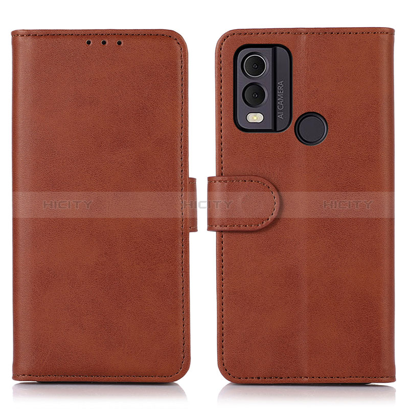 Funda de Cuero Cartera con Soporte Carcasa N08P para Nokia C22 Marron