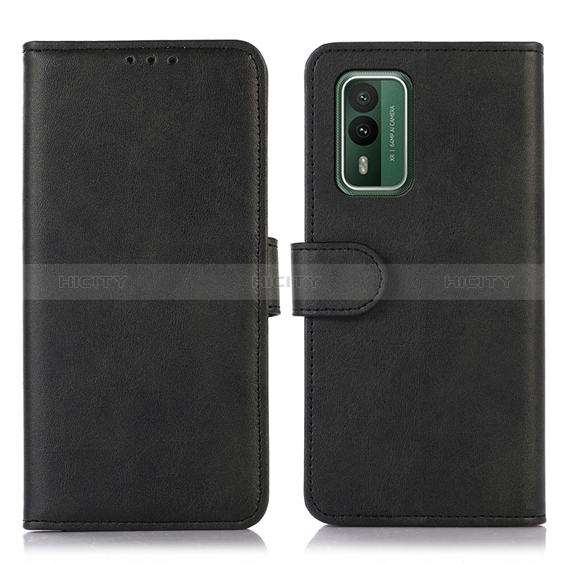 Funda de Cuero Cartera con Soporte Carcasa N08P para Nokia XR21 Negro