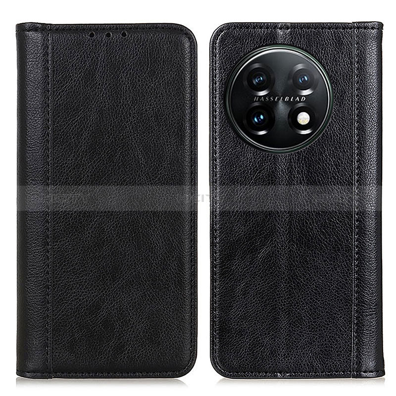 Funda de Cuero Cartera con Soporte Carcasa N08P para OnePlus 11 5G Negro