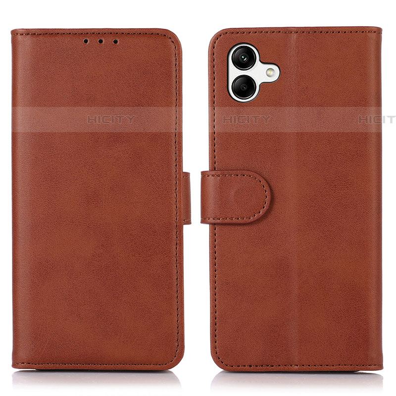 Funda de Cuero Cartera con Soporte Carcasa N08P para Samsung Galaxy F04 Marron