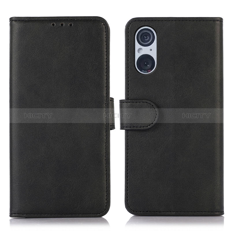 Funda de Cuero Cartera con Soporte Carcasa N08P para Sony Xperia 5 V