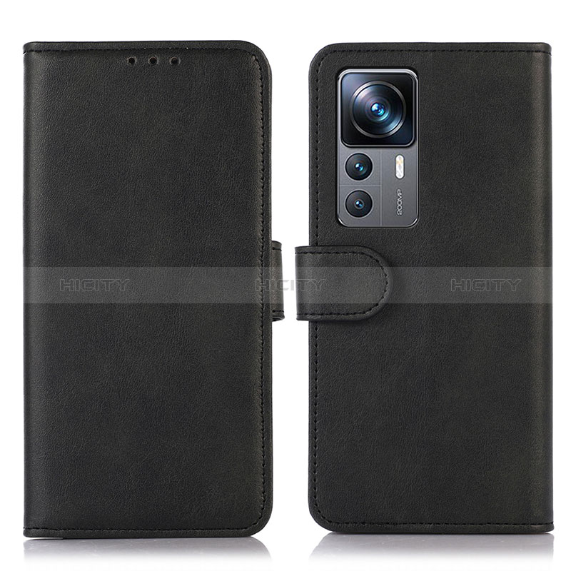 Funda de Cuero Cartera con Soporte Carcasa N08P para Xiaomi Mi 12T 5G Negro