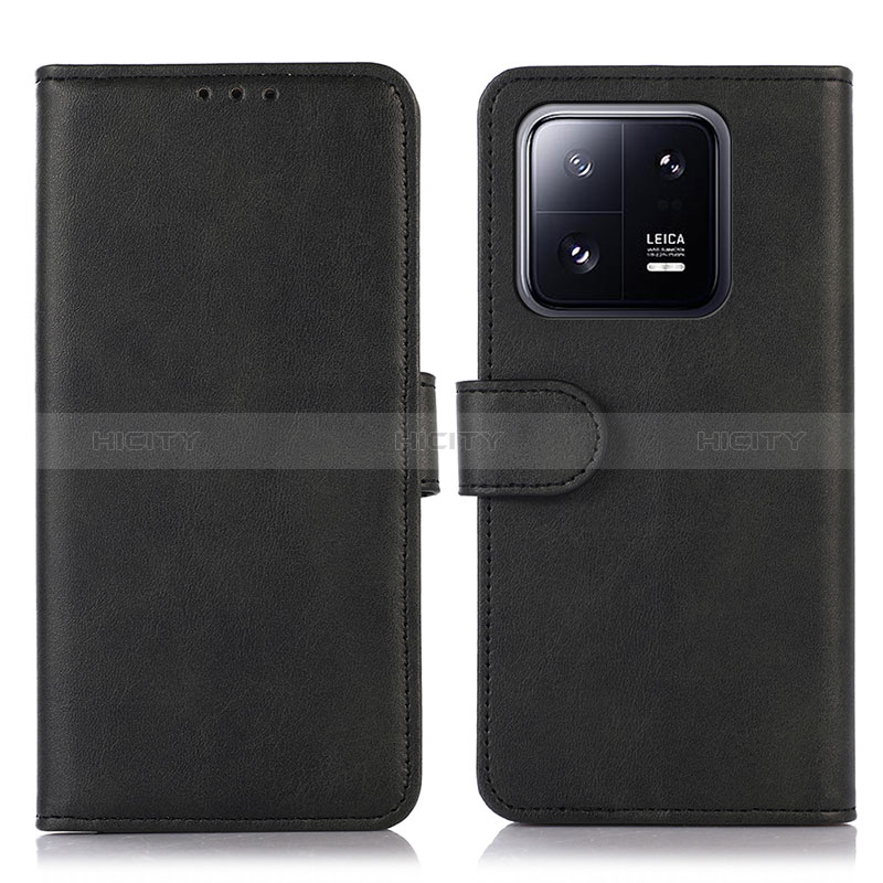 Funda de Cuero Cartera con Soporte Carcasa N08P para Xiaomi Mi 13 5G Negro