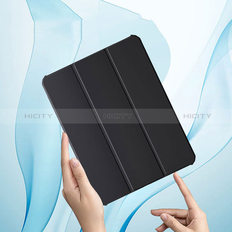 Funda de Cuero Cartera con Soporte Carcasa P01 para Apple iPad Air 5 10.9 (2022) Negro