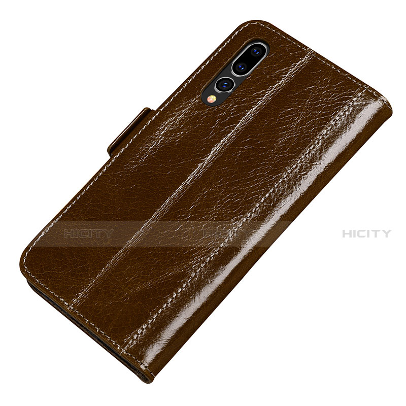 Funda de Cuero Cartera con Soporte Carcasa P01 para Huawei P20 Pro Marron