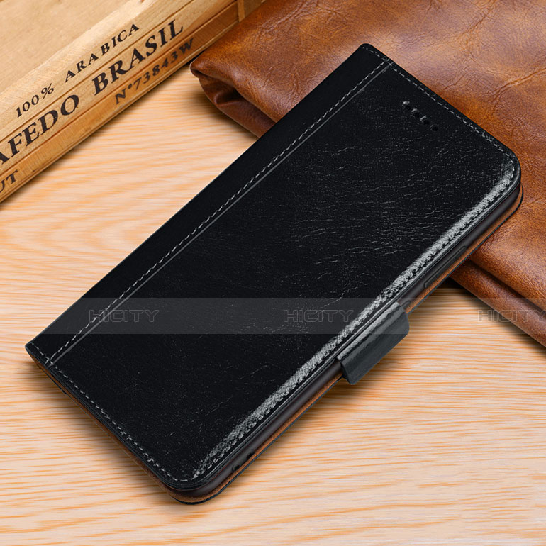 Funda de Cuero Cartera con Soporte Carcasa P01 para Huawei P30 Lite New Edition Negro